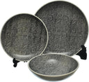 Danny Home 18-Piece Porcelain Dinner Set | 6 Dinner Plates, Dessert Plates & Deep Plates