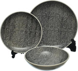 Danny Home 18-Piece Porcelain Dinner Set | 6 Dinner Plates, Dessert Plates & Deep Plates
