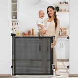 Retractable Baby Gate – 71” Extra Wide Mesh Safety Gate Doorways Stairs for Babies & Pets Stairs Gate