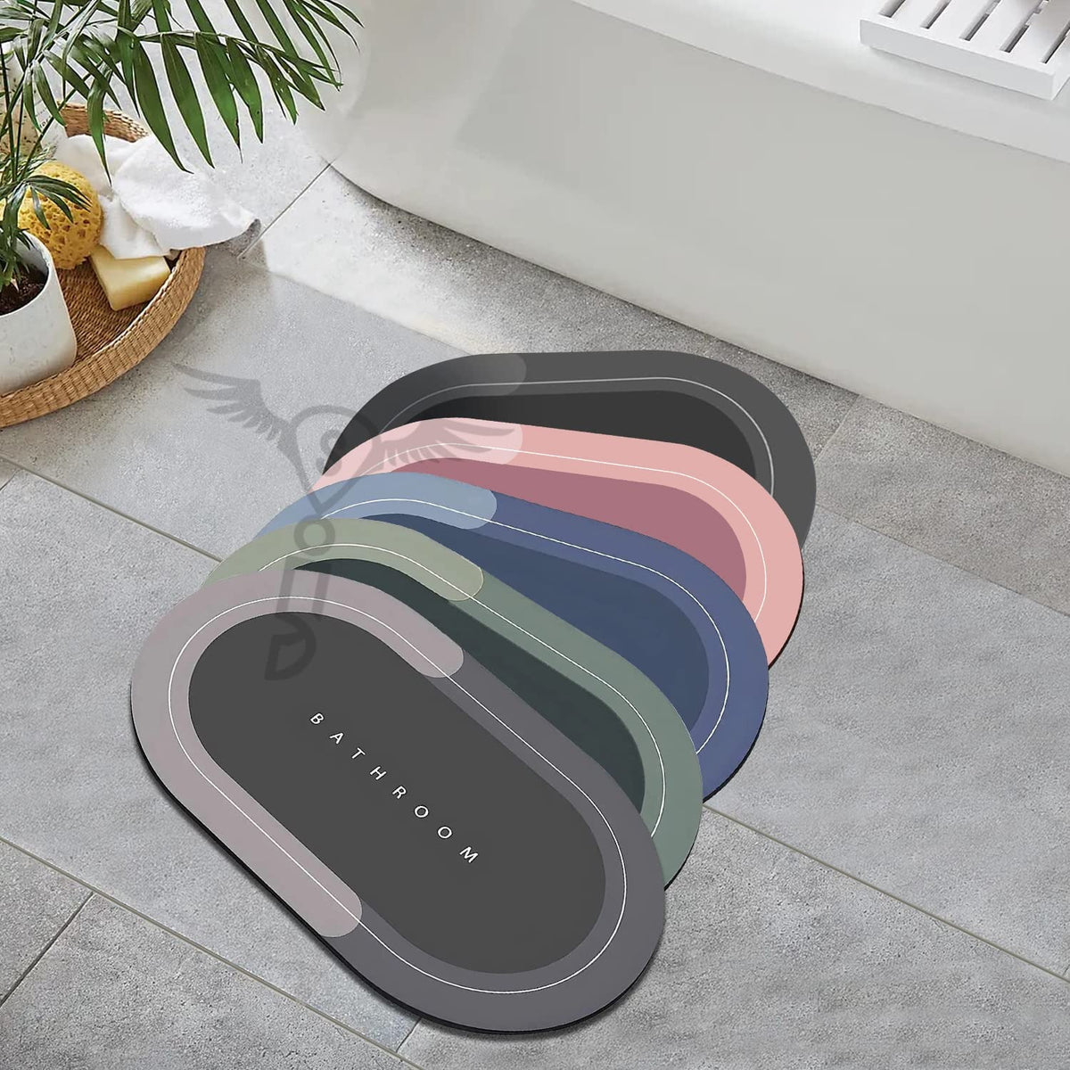 Super Absorbent Floor Mat, Non Slip Quick Dry Bath Mats for Bathroom ...