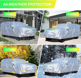 Premium SUV Car Cover (175–190 inches) – All-Weather Protection, Waterproof & Hail Resistant – Dupont Oxford Fabric with Door Zipper Sun, Dust & Rain Shield for Toyota, Subaru, Honda | Buy in Kenya