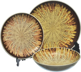 Danny Home 18-Piece Porcelain Dinner Set | 6 Dinner Plates, Dessert Plates & Deep Plates