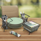 Unique Wrought Iron Dish Rack & Napkin Holder – Kitchen & Dining Organizer