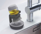 The weighted stand on a worktop beside the kitchen sink.