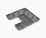 Joseph Joseph Sink Saver adjustable sink mat in grey, seen from above.