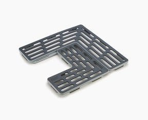 Joseph Joseph Sink Saver adjustable sink mat in grey, seen from above.