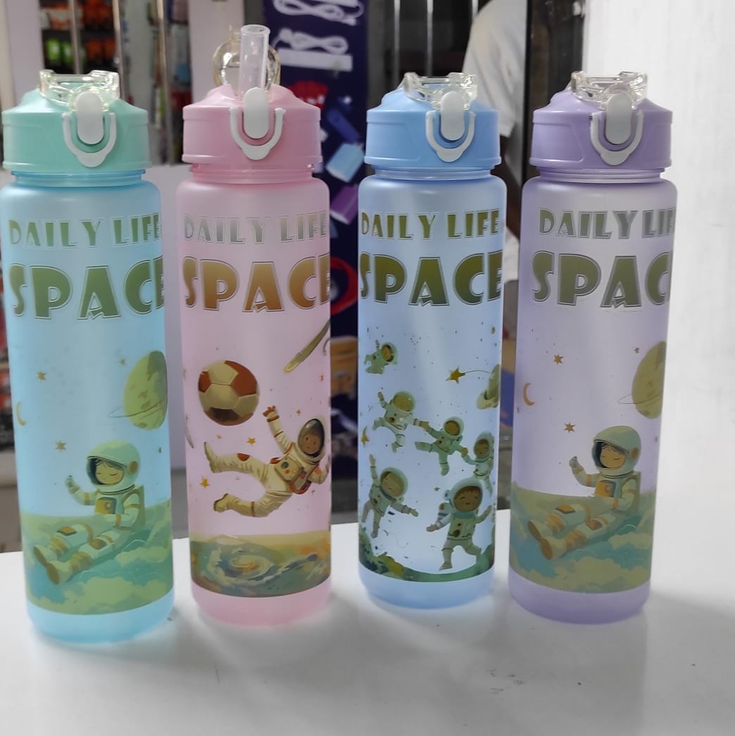 850ml kids space water, space frosted water bottle, kids water bottle, Lets go space kids water bottle