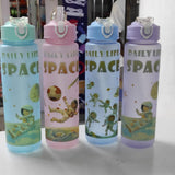 850ml kids space water, space frosted water bottle, kids water bottle, Lets go space kids water bottle