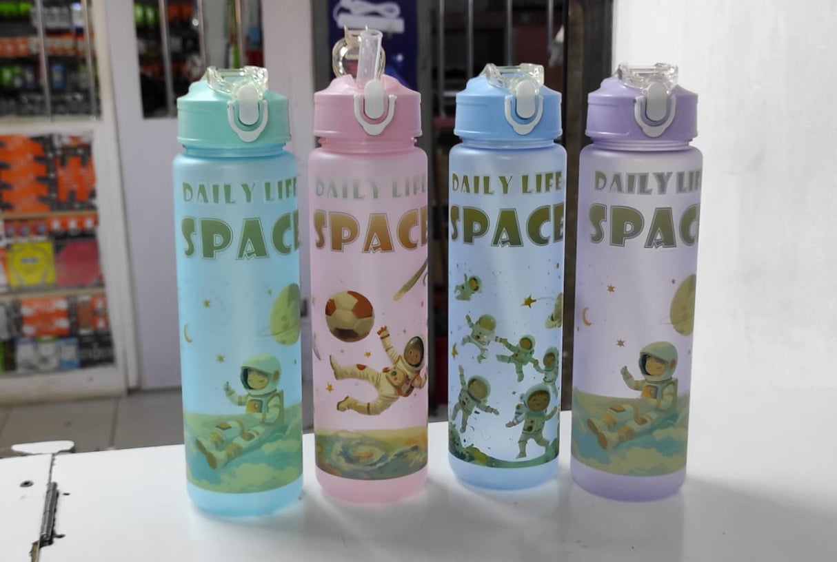 850ml kids space water, space frosted water bottle, kids water bottle, Lets go space kids water bottle