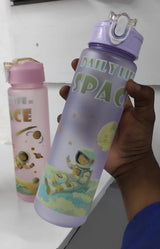 850ml kids space water, space frosted water bottle, kids water bottle, Lets go space kids water bottle