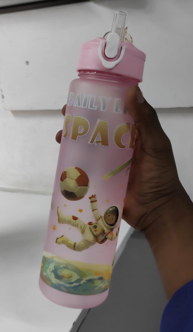 850ml kids space water, space frosted water bottle, kids water bottle, Lets go space kids water bottle