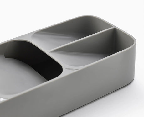 Underside detail showing the non-slip feet that stop the tray sliding when the drawer opens.