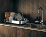 The same drainer pulled out to its extended length to take a full family load.