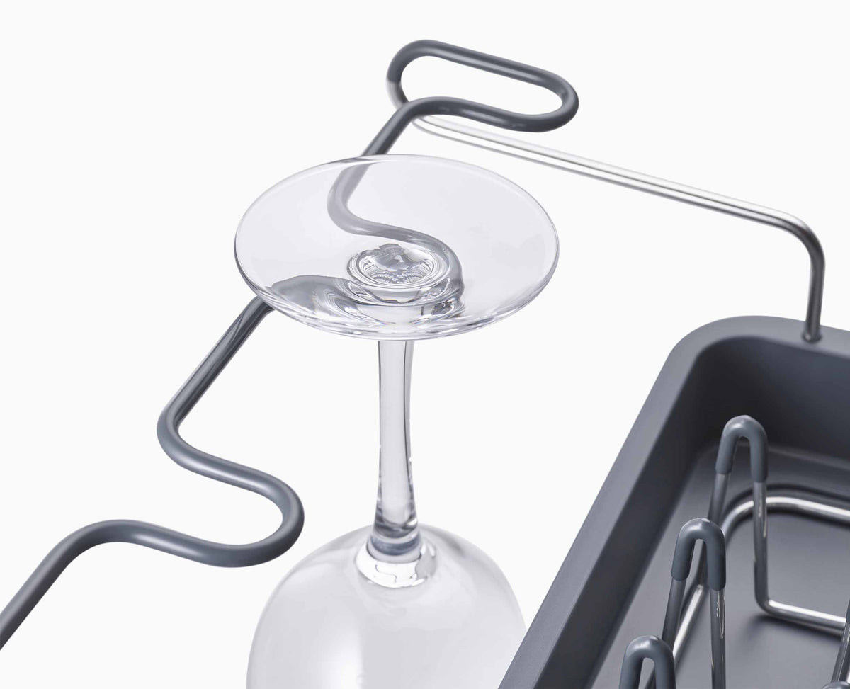 Joseph Joseph Excel 2-tier dish rack on a kitchen counter