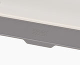 Side profile showing how little headroom the drawer needs beneath a shelf.