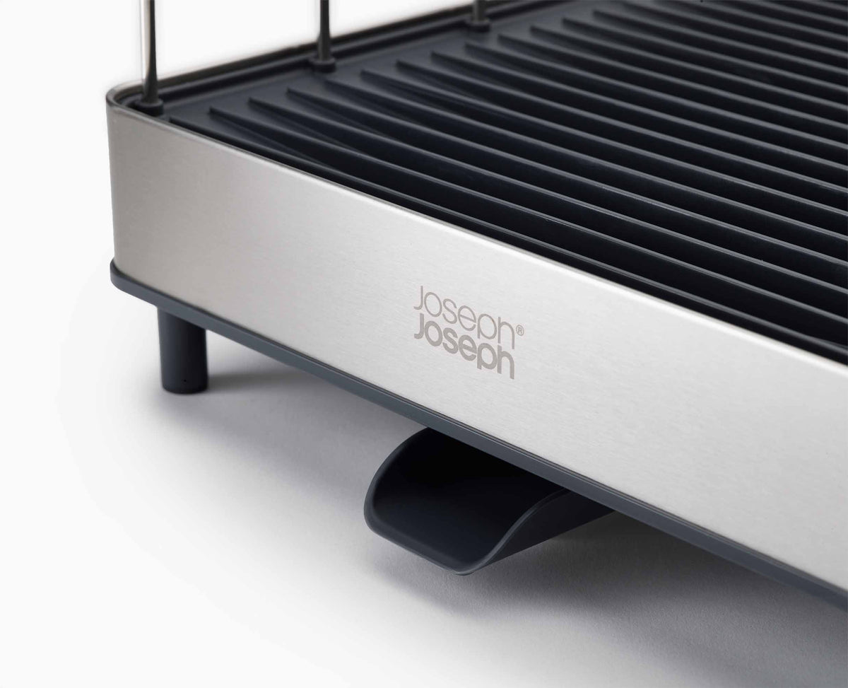 Joseph Joseph Extend Max stainless steel expandable dish rack raised ribs and cutlery drainer detail, Homelux Kenya