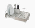 Joseph Joseph Extend Steel expandable dish rack in stone and stainless steel, sold in Kenya by Homelux Kenya