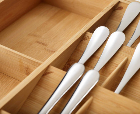 Diagram showing the minimum drawer height the bamboo organiser requires.