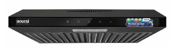Bolesi B2-60W Range Hood 60cm Under-Cabinet Kenya | Golden Diamond Series, Touch and Gesture Control, 3 Speeds, LED Lights, 1 Year Warranty