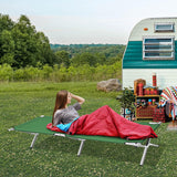Aluminum alloy camping folding bed.
