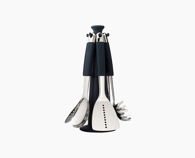 Joseph Joseph Elevate Steel 6 piece utensil set with rotating carousel, sold in Kenya by Homelux Kenya