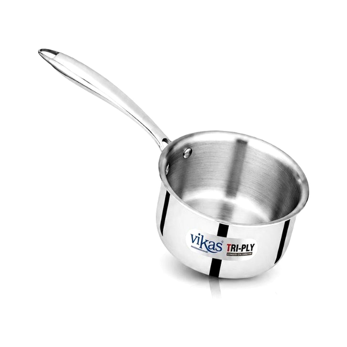 Vikas Tri-Ply Stainless Steel Sauce Pan 16cm / 1.2 Litre - Homelux Kenya