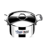 Vikas Tri-Ply Stainless Steel Sufuria / Casserole with Lid 24cm - Homelux Kenya