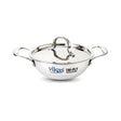 Vikas Tri-Ply Stainless Steel Deep Wok Pan with Lid 20cm - Homelux Kenya