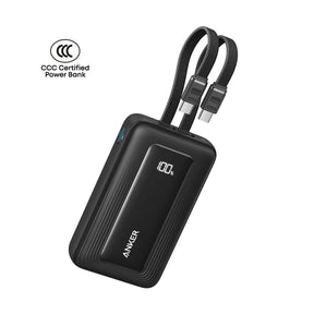 Anker Zolo Power Bank 10K 35W dual USB-C cables black