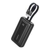 Anker Zolo Power Bank 10K with built-in USB-C and Lightning cables black