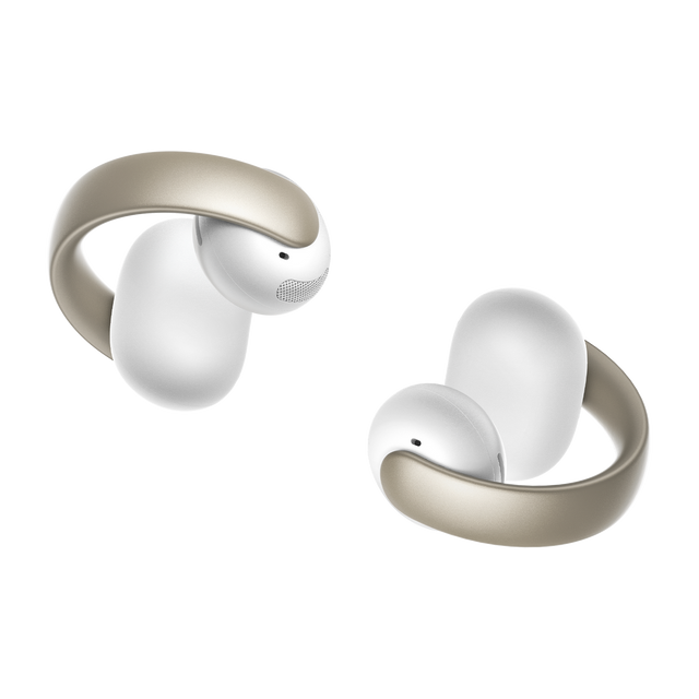 Soundcore AeroClip open-ear earbuds Champagne Mist