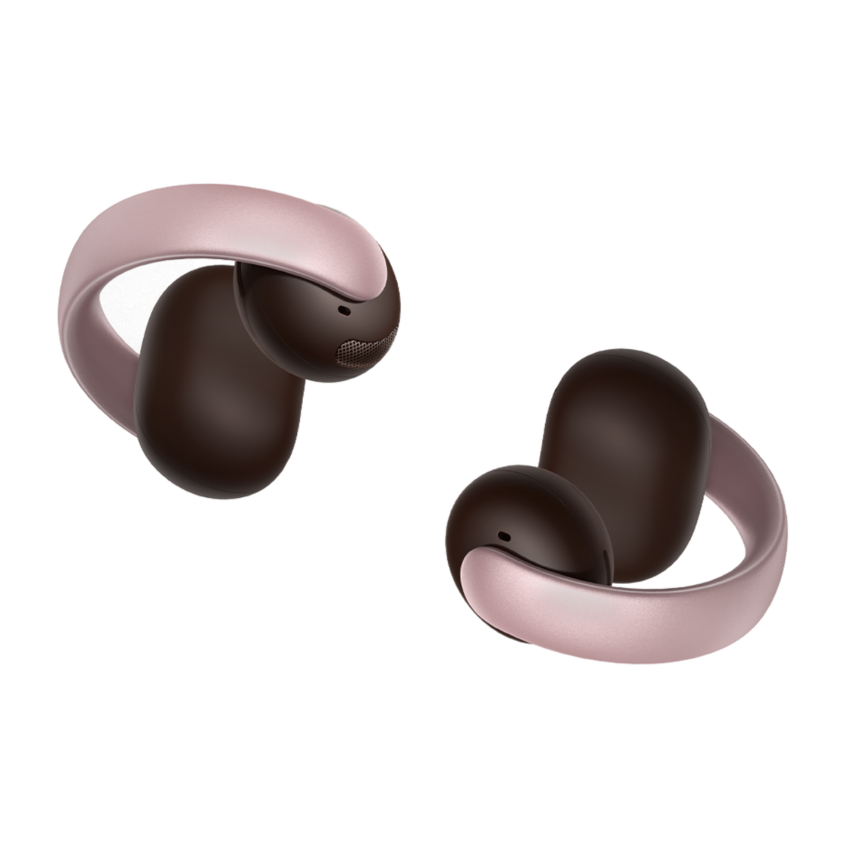 Soundcore AeroClip open-ear earbuds Rosy Brown