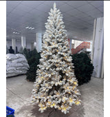 Pre-lit Snow flocked Christmas tree