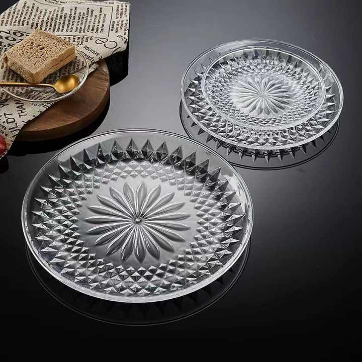 Acrylic round clear tray