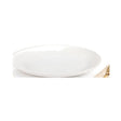 Divine Touch White Ribbed Opal Glass Dinner Plate 10.5 inch, Set of 6