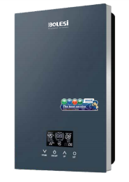 Bolesi BLS-B8-100-ST Instant Water Heater 10000W Kenya | Golden Diamond Series, Built-in Booster Pump, Touch Panel, IPX4, Wide Voltage