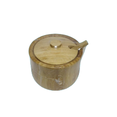 Bamboo Sugar Dish with Spoon