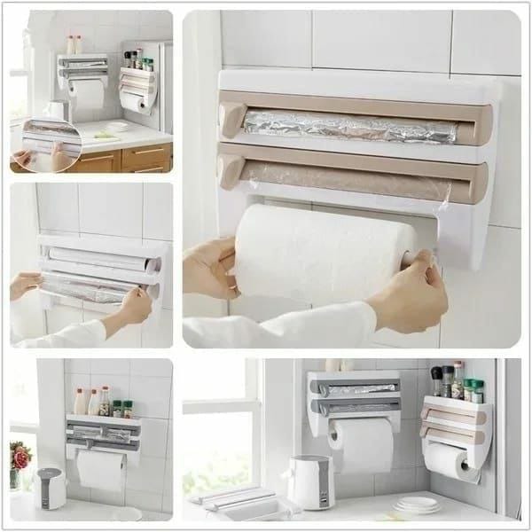 Big size Triple paper dispenser with top shelf