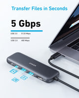 Anker 332 hub with laptop