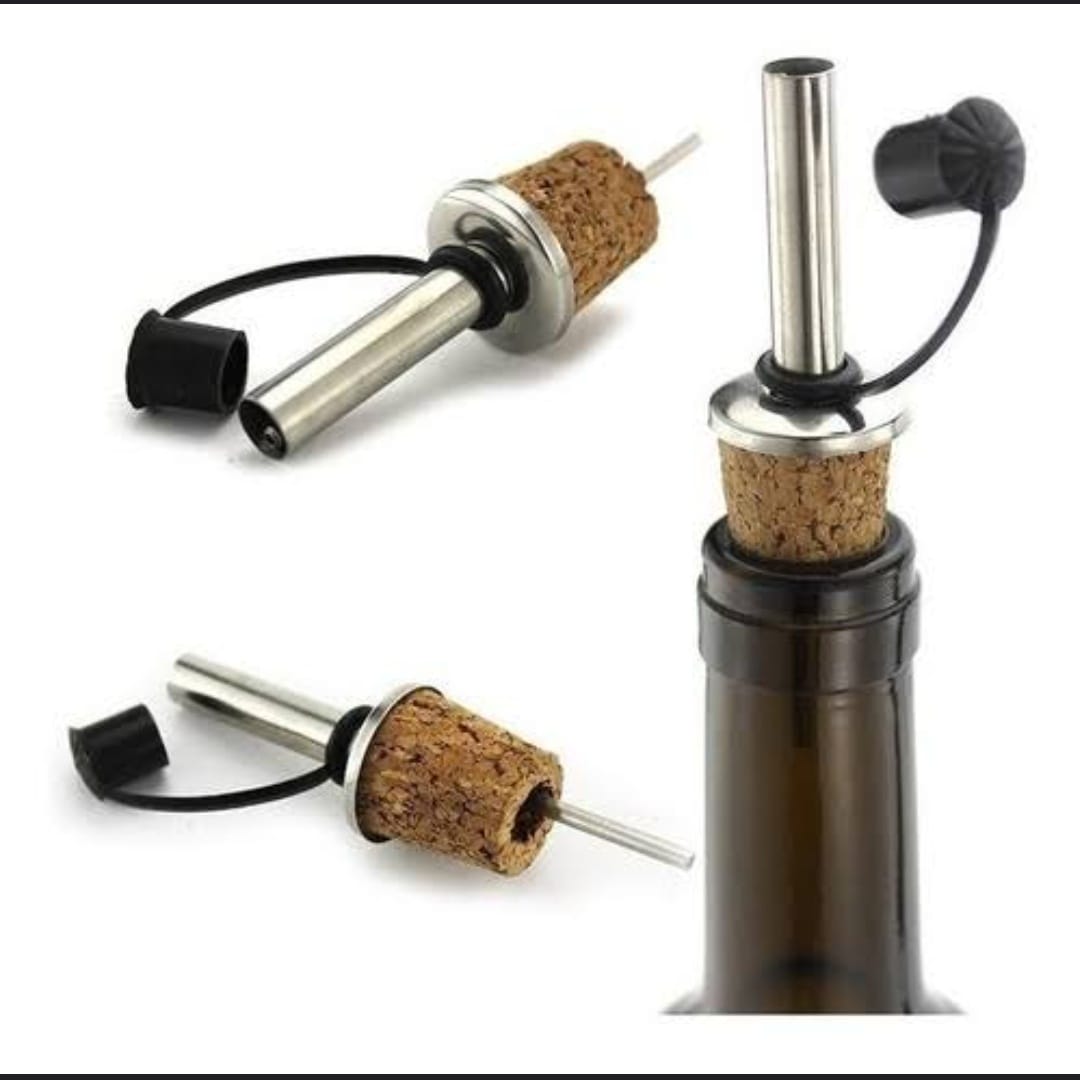 Bottle Pourer/Stopper Wooden 9cm