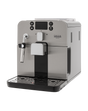 Gaggia Brera Black compact bean to cup coffee machine, front view on a plain background