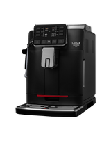 Gaggia Cadorna Barista Plus bean to cup coffee machine with professional steam wand, front view on a plain background