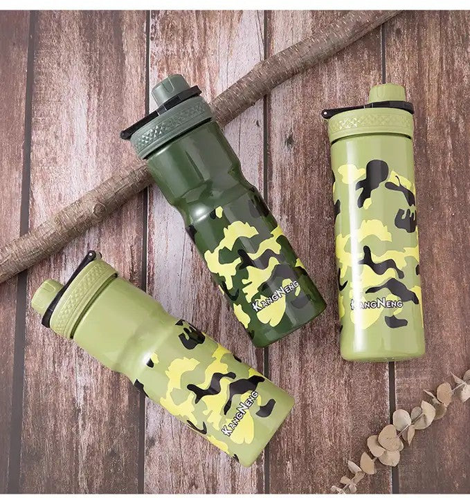 Camouflage Jeshi 1000ml plastic sports water bottle