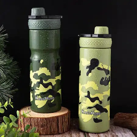 Camouflage Jeshi 1000ml plastic sports water bottle