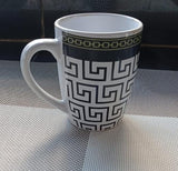 Ceramic Channel Black Round  Dinner Set 24pc