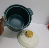 Ceramic casserole cooking pot with lid