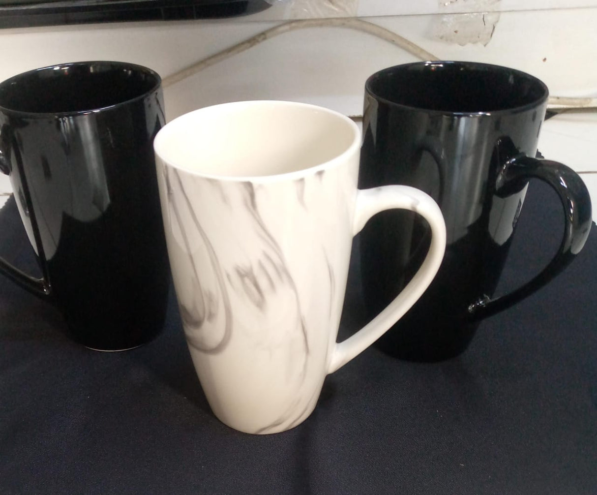 Ceramic marble Tall mug 6pcs set