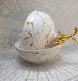 Ceramic sugar dish   marble snack plate