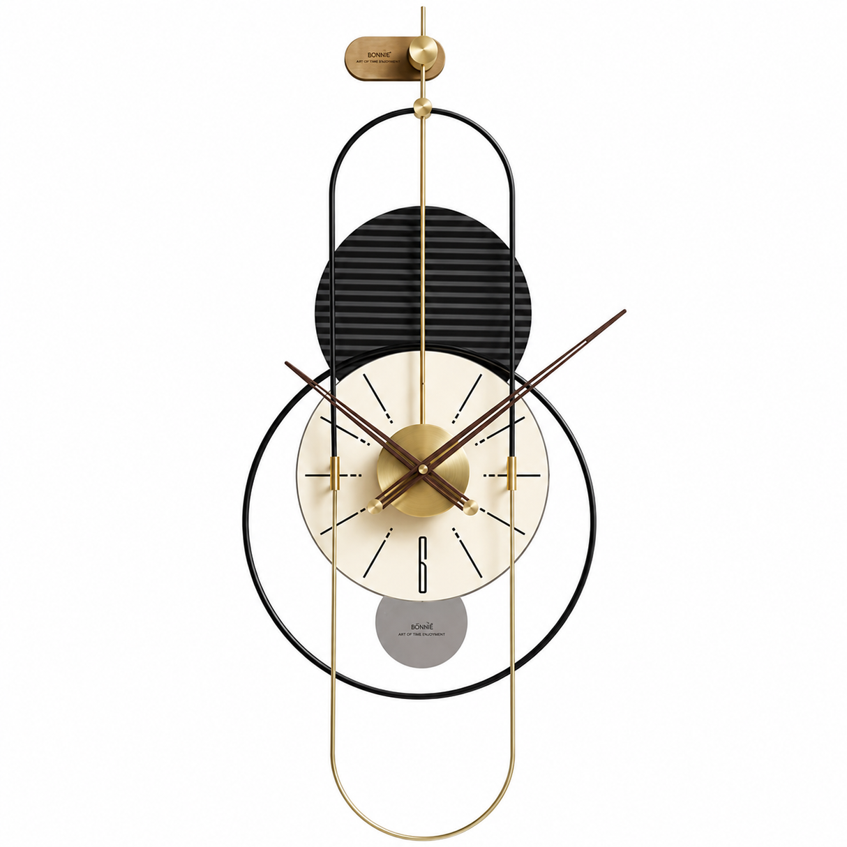 Luxury Modern Geometric Wall Clock – 45cm x 90cm