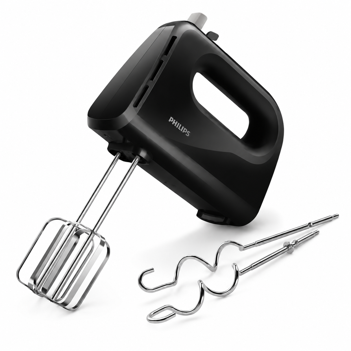 Philips Daily Collection Hand Mixer 280W - 5 Speeds + Turbo, Strip Beaters & Dough Hooks, One-Touch Eject